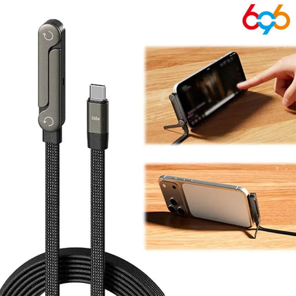 240W Fast Charging Foldable iPhone Holder Data Cable
